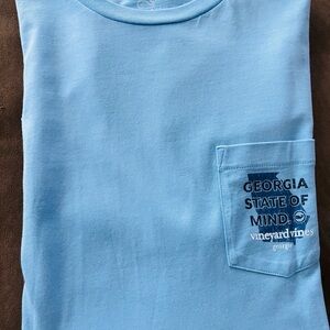 Vineyard Vines Sky Blue Tee with Pocket